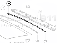 Sunroof Sealing Rear. Porsche 911 / 964 / 993